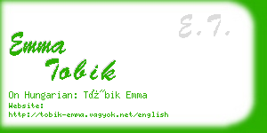 emma tobik business card